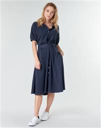Lacoste Midi All Day Φόρεμα Βαμβακερό με Κουμπιά Navy Μπλε από το Spartoo