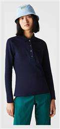 Lacoste Γυναικεία Polo Μπλούζα Μακρυμάνικη Navy Μπλε από το Troumpoukis