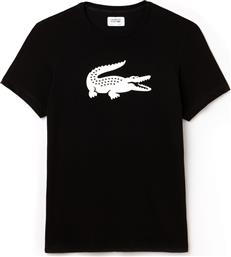 Lacoste Sport Oversized Crocodile Tech Jersey Tennis Black / White από το Cosmos Sport