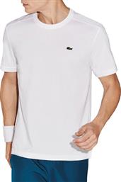 Lacoste Technical Jersey Ανδρικό Αθλητικό T-shirt Κοντομάνικο Λευκό από το Z-mall