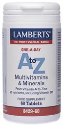 A to Z Multivitamins Πολυβιταμίνη 60 ταμπλέτες Lamberts
