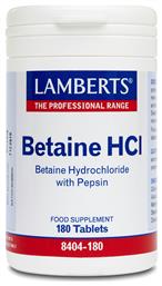 Betaine HCI with Pepsin 180 ταμπλέτες Lamberts