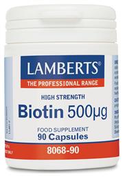 Biotin Βιταμίνη 500mcg 90 κάψουλες Lamberts