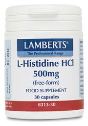 L-Histidine HCI 500mg 30 κάψουλες Lamberts
