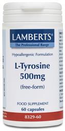 L-Tyrosine 500mg 60 κάψουλες Unflavoured Lamberts