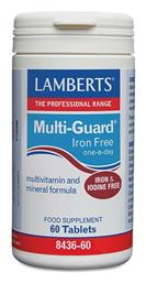 Multi Guard Iron Free Πολυβιταμίνη 60 ταμπλέτες Lamberts
