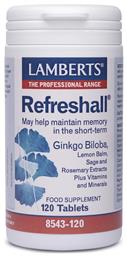Refreshall Ginkgo Biloba 120 ταμπλέτες Lamberts