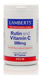 Rutin and Vitamin C Πολυβιταμίνη 500mg 90 ταμπλέτες Lamberts