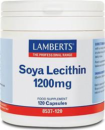 Lamberts Soya Lecithin Συμπλήρωμα Διατροφής με Λεκιθίνη 1200mg 120 κάψουλες