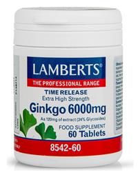 Time Release Ginkgo 6000mg Ginkgo Biloba 60 ταμπλέτες Lamberts