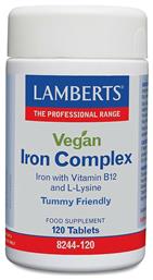 Vegan Iron Complex 120 ταμπλέτες Lamberts