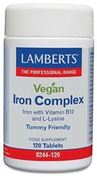 Vegan Iron Complex 120 ταμπλέτες Lamberts