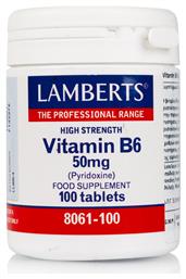 Vitamin B6 Βιταμίνη 50mg 100 ταμπλέτες Lamberts