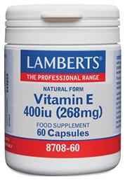 Vitamin E Βιταμίνη 400iu 60 κάψουλες Lamberts