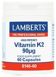 Vitamin K2 Βιταμίνη 90mcg 60 κάψουλες Lamberts