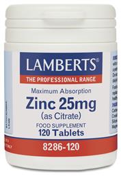 Zinc (as Citrate) 25mg 120 ταμπλέτες Lamberts