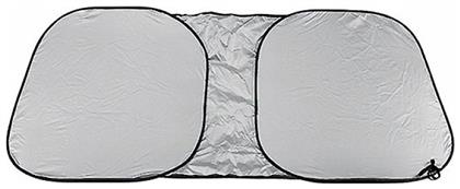 Ηλιοπροστασία Παρμπρίζ Εσωτερική με Βεντούζα Φιμέ Ασημί 145x68εκ. Lampa