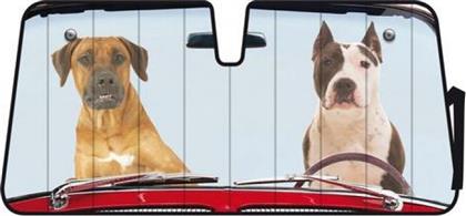 Lampa Ηλιοπροστασία Παρμπρίζ Αυτοκινήτου Εσωτερική με Βεντούζα Premium Two Dogs 147x68εκ. από το Plus4u