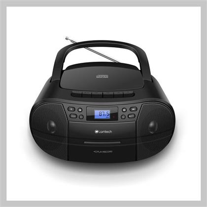 Φορητό Ηχοσύστημα με Bluetooth / Ραδιόφωνο / USB / MP3 / Κασετόφωνο σε Μαύρο Χρώμα Lamtech