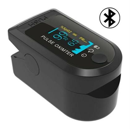 Παλμικό Οξύμετρο Δακτύλου με Bluetooth Μαύρο Lamtech