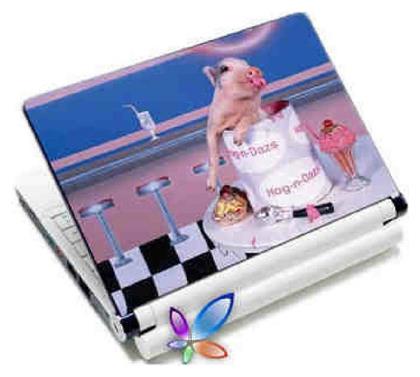 Pink Pig αυτοκόλλητο για Laptop 12.4'' Πολύχρωμο Lamtech