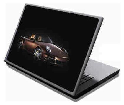 Porsche Car αυτοκόλλητο για Laptop 12.4'' Μαύρο Lamtech
