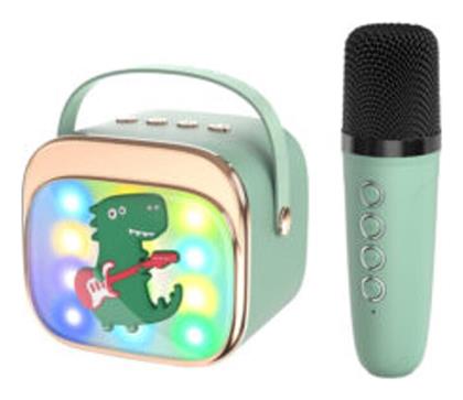 Σύστημα Karaoke με Ασύρματo Μικρόφωνo σε Πράσινο Χρώμα Lamtech