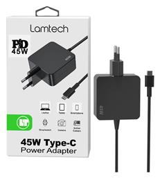 USB-C Φορτιστής Laptop 45W με Αντάπτορα Τροφοδοσίας Lamtech