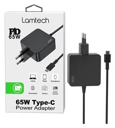 USB-C Φορτιστής Laptop 65W με Αντάπτορα Τροφοδοσίας Lamtech