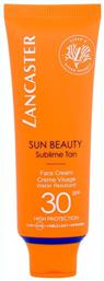 Sun Beauty Sublime Tan Αδιάβροχη Αντηλιακή Κρέμα Προσώπου SPF30 50ml Lancaster