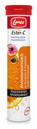 Ester-C Echinacea & Sambucus Βιταμίνη 500mg Πορτοκάλι 20 αναβράζοντα δισκία Lanes