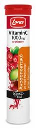 Vitamin C Eff Βιταμίνη 1000mg Cranberry 20 αναβράζοντα δισκία Lanes