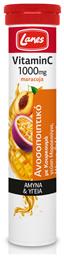 Vitamin C Eff Βιταμίνη 1000mg Maracuja 20 αναβράζοντα δισκία Lanes