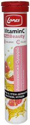 Vitamin C Plus Beauty Βιταμίνη 500mg Pink Lemonade 20 x 1 αναβράζοντα δισκία 20τμχ Lanes
