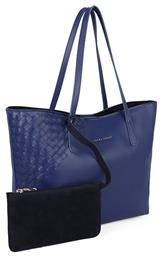 Albion Γυναικεία Τσάντα Shopper 'Ωμου Navy Μπλε Laura Ashley