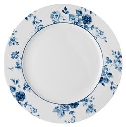 Blueprints Πιάτο Ρηχό από Πορσελάνη Μπλε με Διάμετρο 26cm 4τμχ Laura Ashley