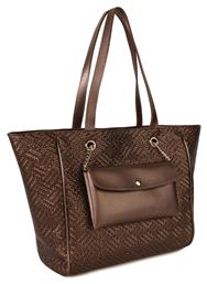 Relief Γυναικεία Τσάντα Shopper 'Ωμου Καφέ Laura Ashley