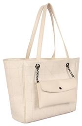 Relief Quilted Γυναικεία Τσάντα Shopper 'Ωμου Μπεζ Laura Ashley