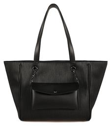 Relief Stick Γυναικεία Τσάντα Shopper 'Ωμου Μαύρη Laura Ashley