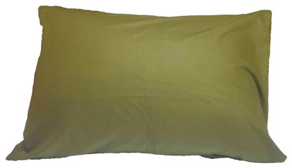 Cotton Line Σετ Μαξιλαροθήκες με Φάσα 50x70εκ. Χακί Le Blanc