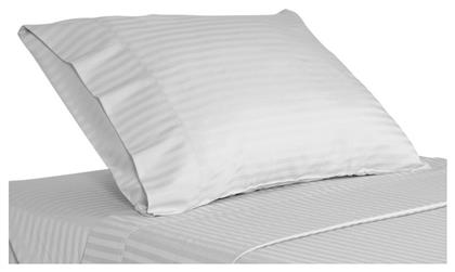Μαξιλαροθήκη Ξενοδοχείου Satin Stripe 1cm 55x75 Le Blanc