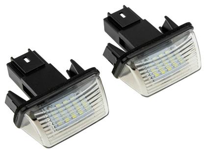 LED Πλαφονιέρας πίσω πινακίδας ΝΤΥ για CITROEN C3 C4 PEUGEOT 206 207 307 308 CANBUS LED 2τμχ - Peugeot