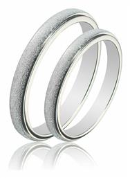 Λευκή Χρυσή Βέρα Γάμου WR411W - Maschio Femmina