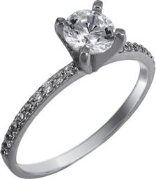 Λευκόχρυσο μονόπετρο Swarovski Κ14 025847 025847 Χρυσός 14 Καράτια