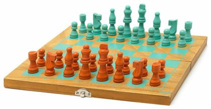 2-in-1 Chess & Draughts Σκάκι από Ξύλο με Πιόνια Legami Milano