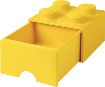 Lego Παιδικό Κουτί Αποθήκευσης από Πλαστικό 4 Knobs Κίτρινο 25x25x18cm