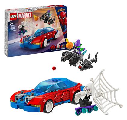 Super Heroes Spider-man Race Car & Venom Green Goblin για 7+ Ετών Lego