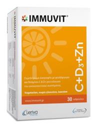 Immuvit C+D3+Zn Πολυβιταμίνη 30 κάψουλες Leriva Pharma