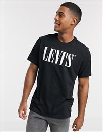 Levi's Ανδρικό T-shirt Μαύρο με Λογότυπο από το Athletix
