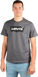Levi's Housemark Graphic Ανδρικό T-shirt Γκρι με Λογότυπο από το Cosmos Sport